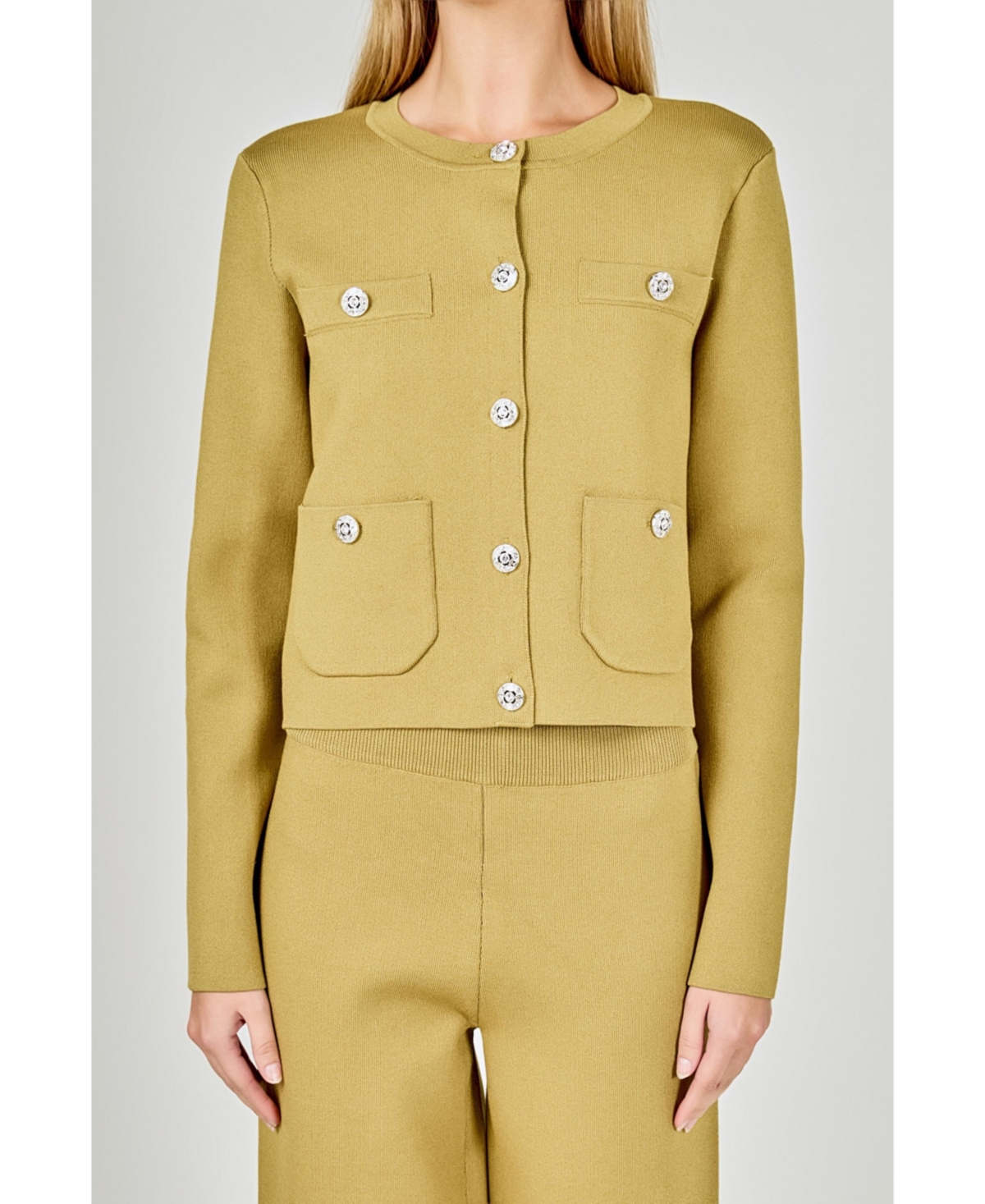 endless rose Women's Knit Long Sleeve Cardigan with Pockets