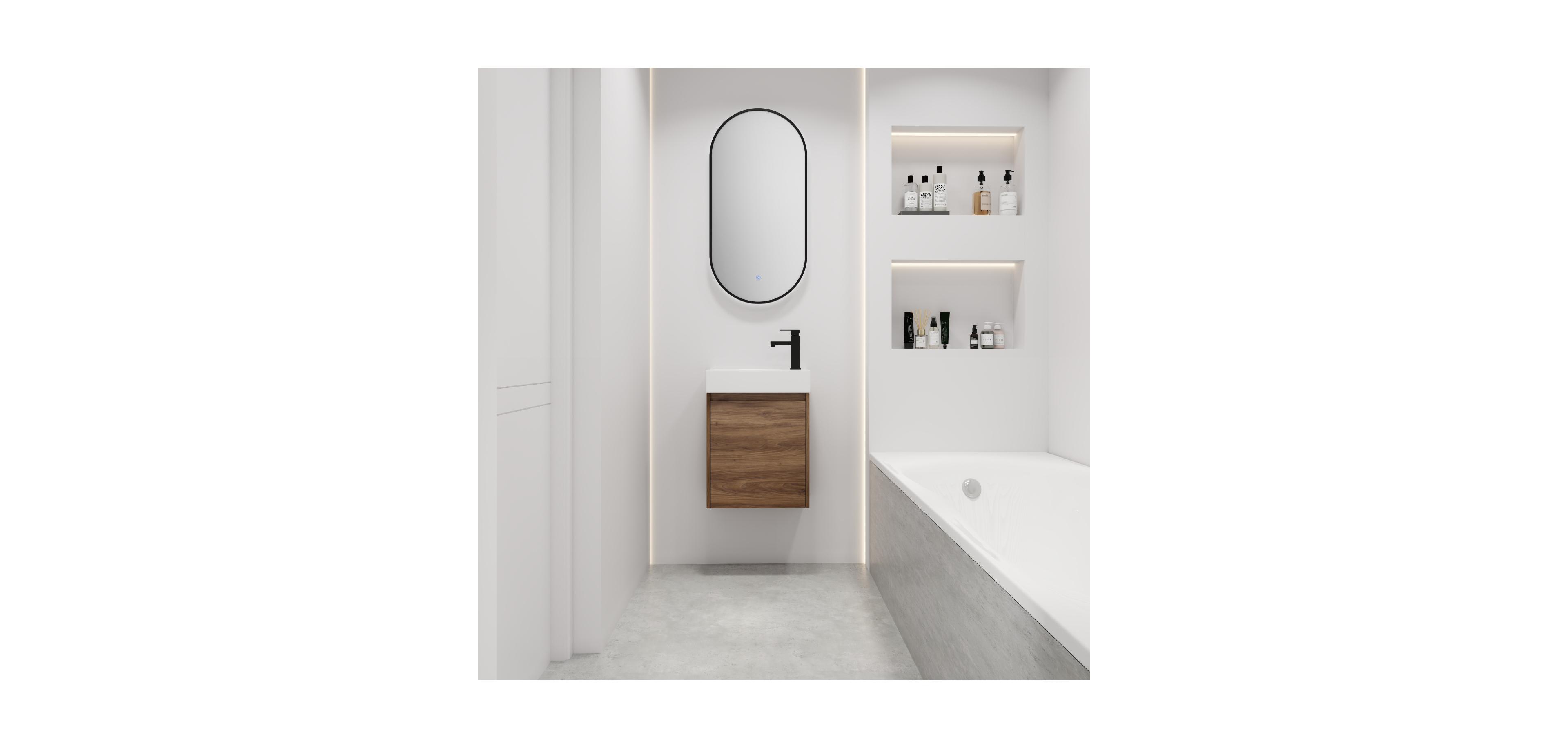 Streamdale Furniture Streamdale 18" Compact Floating Vanity with Sink