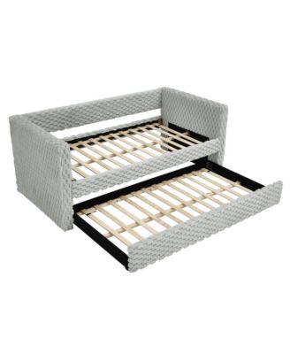 Upholstered Twin Daybed with Pull-Out Trundle