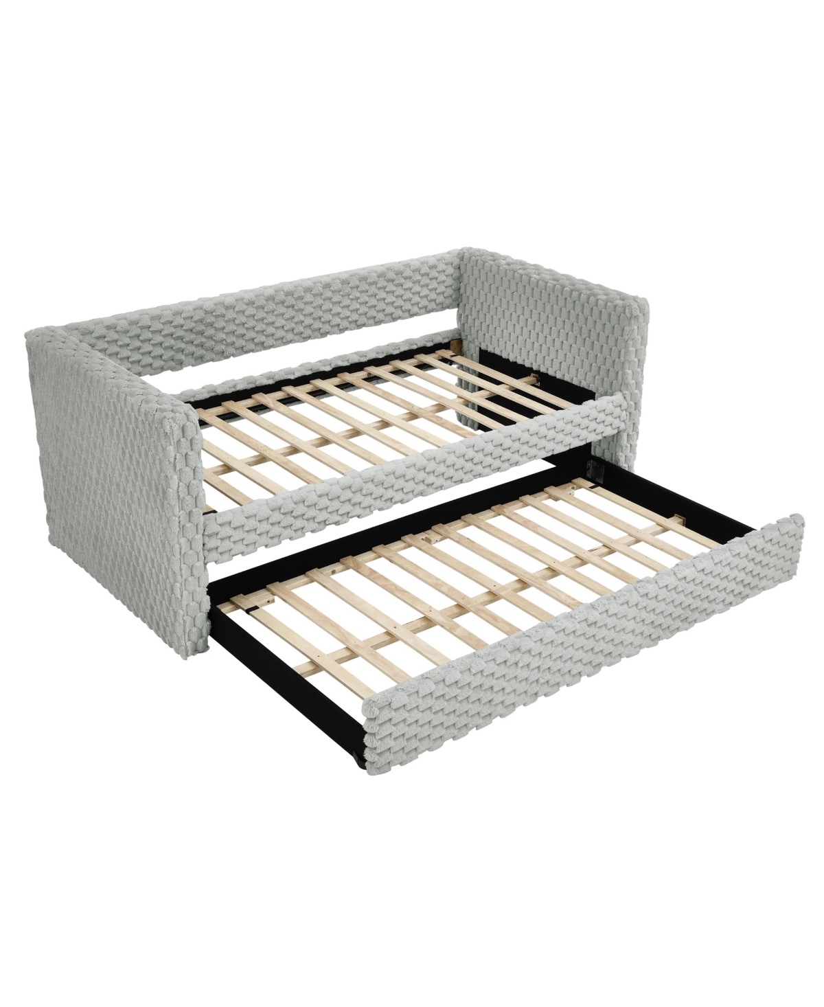Streamdale Furniture Upholstered Twin Daybed with Pull-Out Trundle
