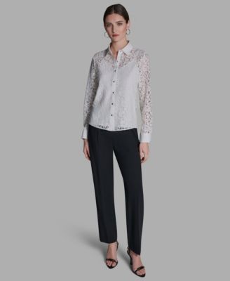 Women's Long-Sleeve Lace Blouse
