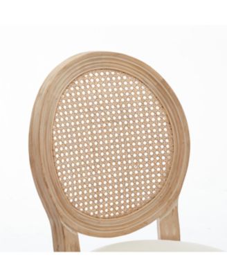 French Country Bar Stools with Upholstered Seats (Set of 2)