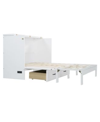 Full Size Murphy Bed with Large Drawers