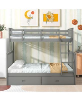 Streamdale Furniture + Twin Over Full + Wood + Storage + Bunk Bed - Macy's