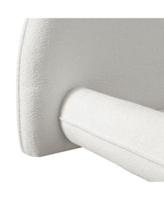 King Boucle Upholstered Platform Bed Frame