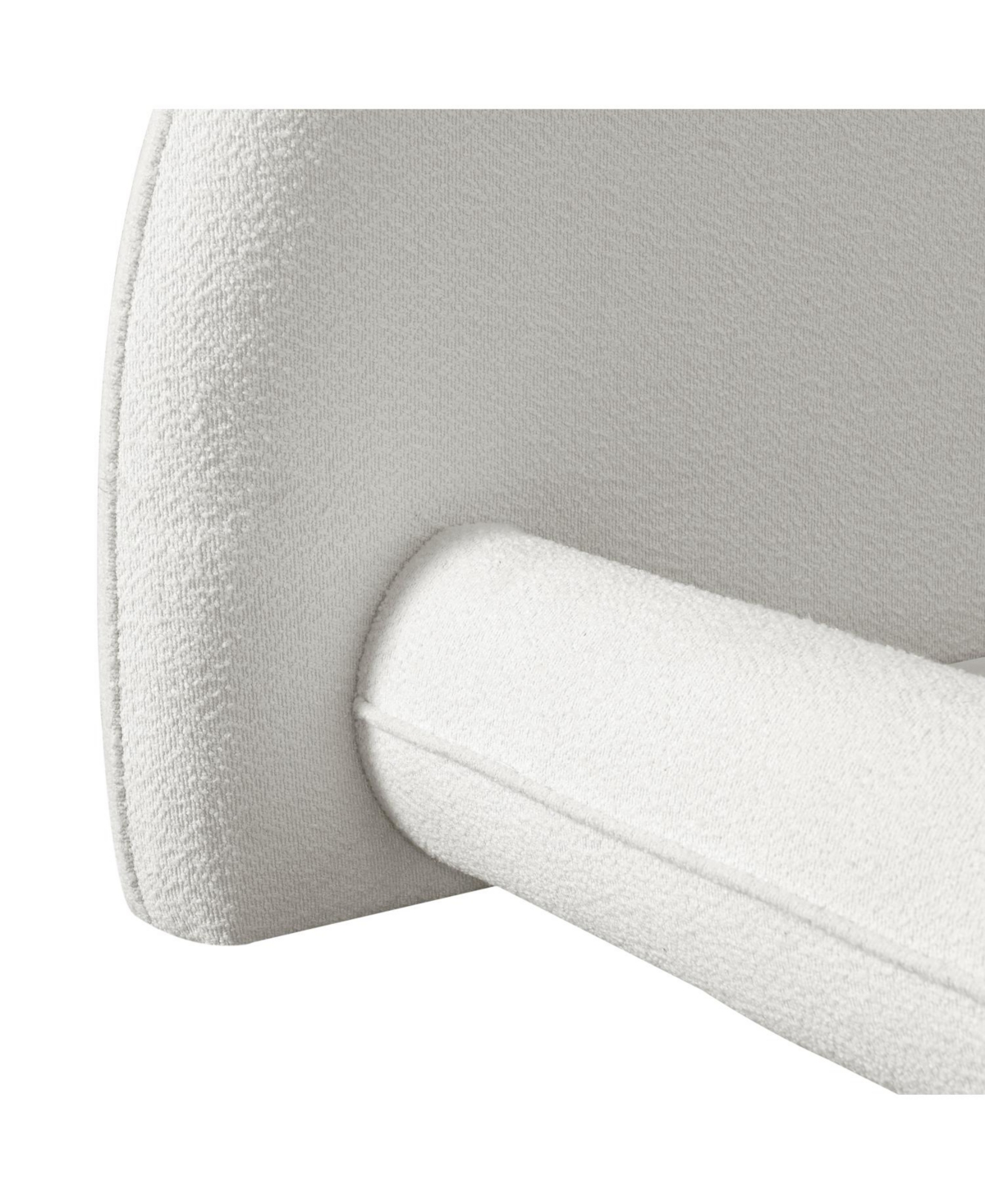 Streamdale Furniture King Boucle Upholstered Platform Bed Frame