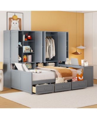 Daybed with Drawers & All-in-One Cabinet