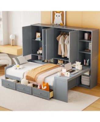 Daybed with Drawers & All-in-One Cabinet