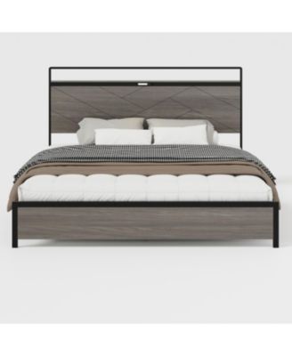 + King + Wooden + LED, USB, Storage + Bed Frame