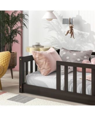 Twin Floor Bed with Fence