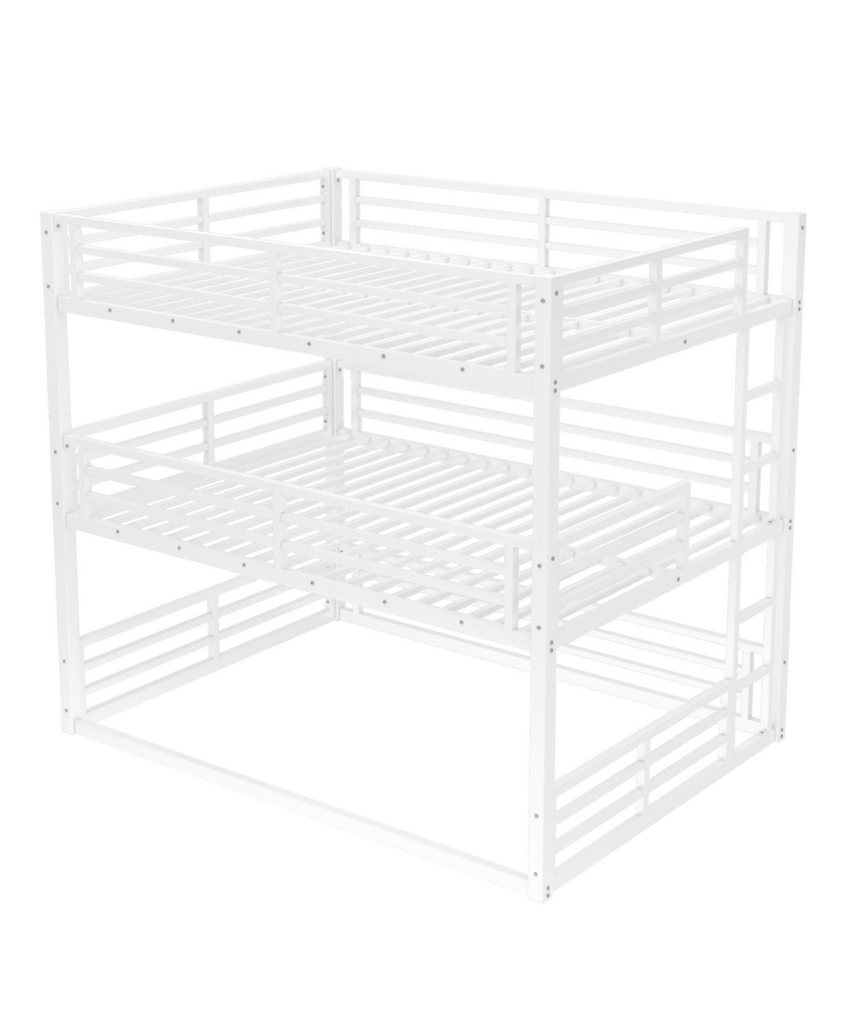 Streamdale Furniture Queen Triple Bunk Bed, Metal