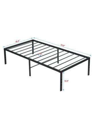 Twin Black Metal Bed Frame- Heavy Duty, Quiet, Easy Assembly