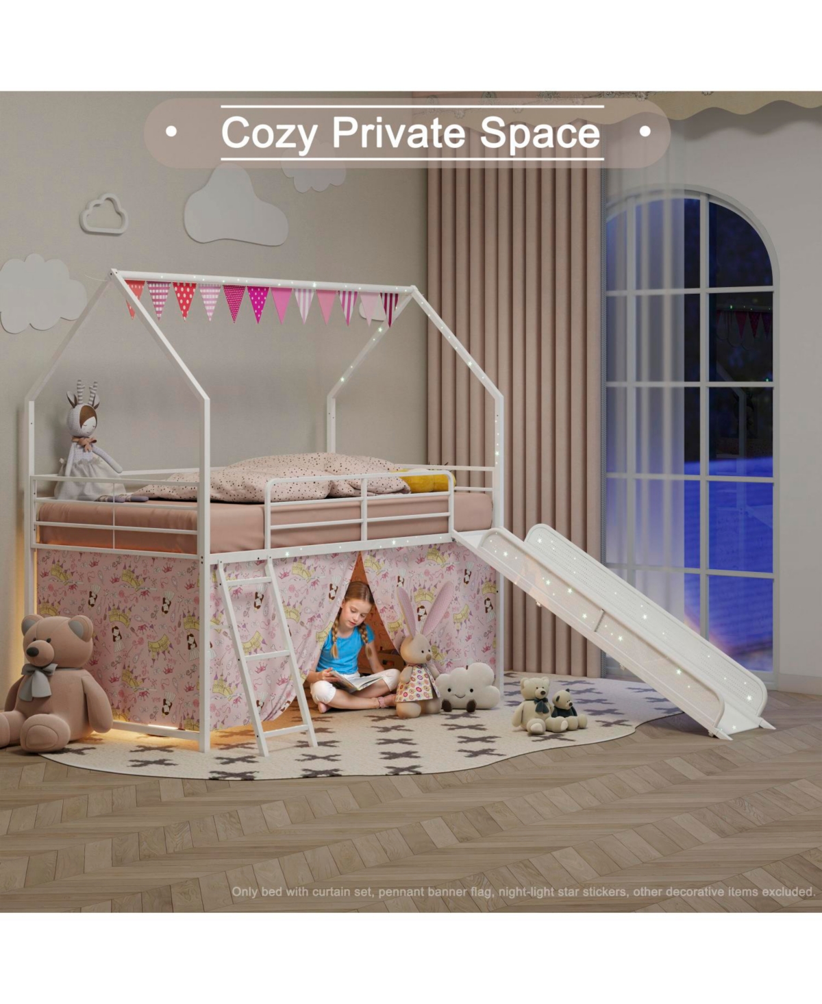 Streamdale Furniture Superhero Bunk Bed with Slide- Kids' Playful Haven