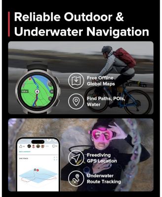 Ocean GPS Diving Watch with AMOLED Touchscreen, Heart Rate and Fitness Tracker