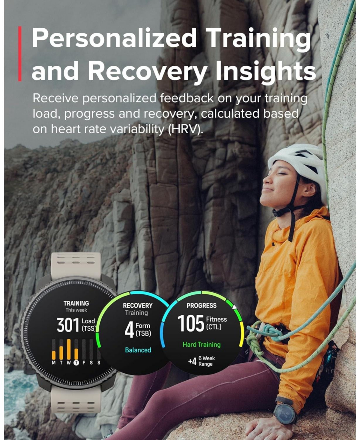 Suunto Vertical Steel Solar Gps Sports Watch with Sapphire Touchscreen, Heart Rate and Sleep Tracker - Canyon