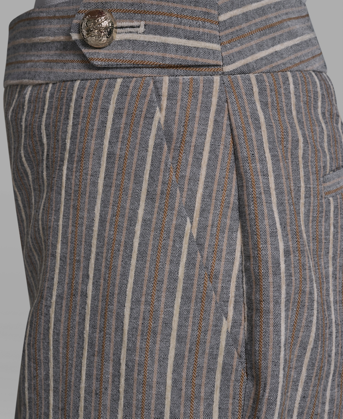 Karl Lagerfeld Paris Women's Multi-Stripe Straight Pants