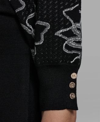 Women's Floral Short-Sleeve Sweater