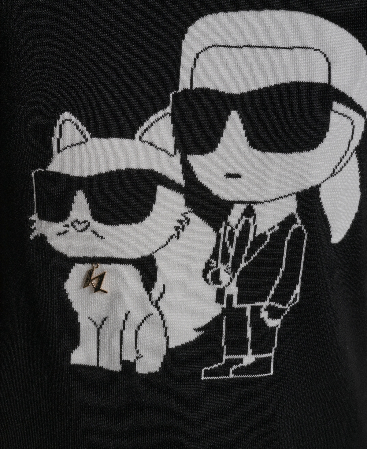 Karl Lagerfeld Paris Women's and Choupette Crewneck Graphic Sweater