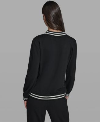Women's Karl and Choupette V-Neck Knit Top
