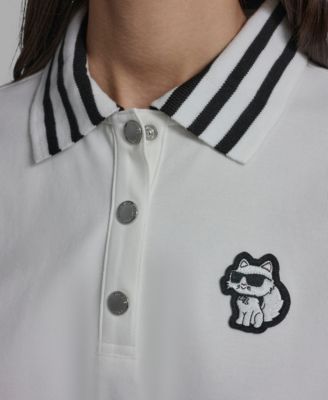 Women's Choupette Knit Collared Polo Top