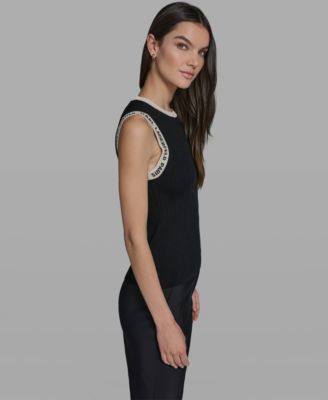 Women's Sleeveless KLP Trim Tank Top
