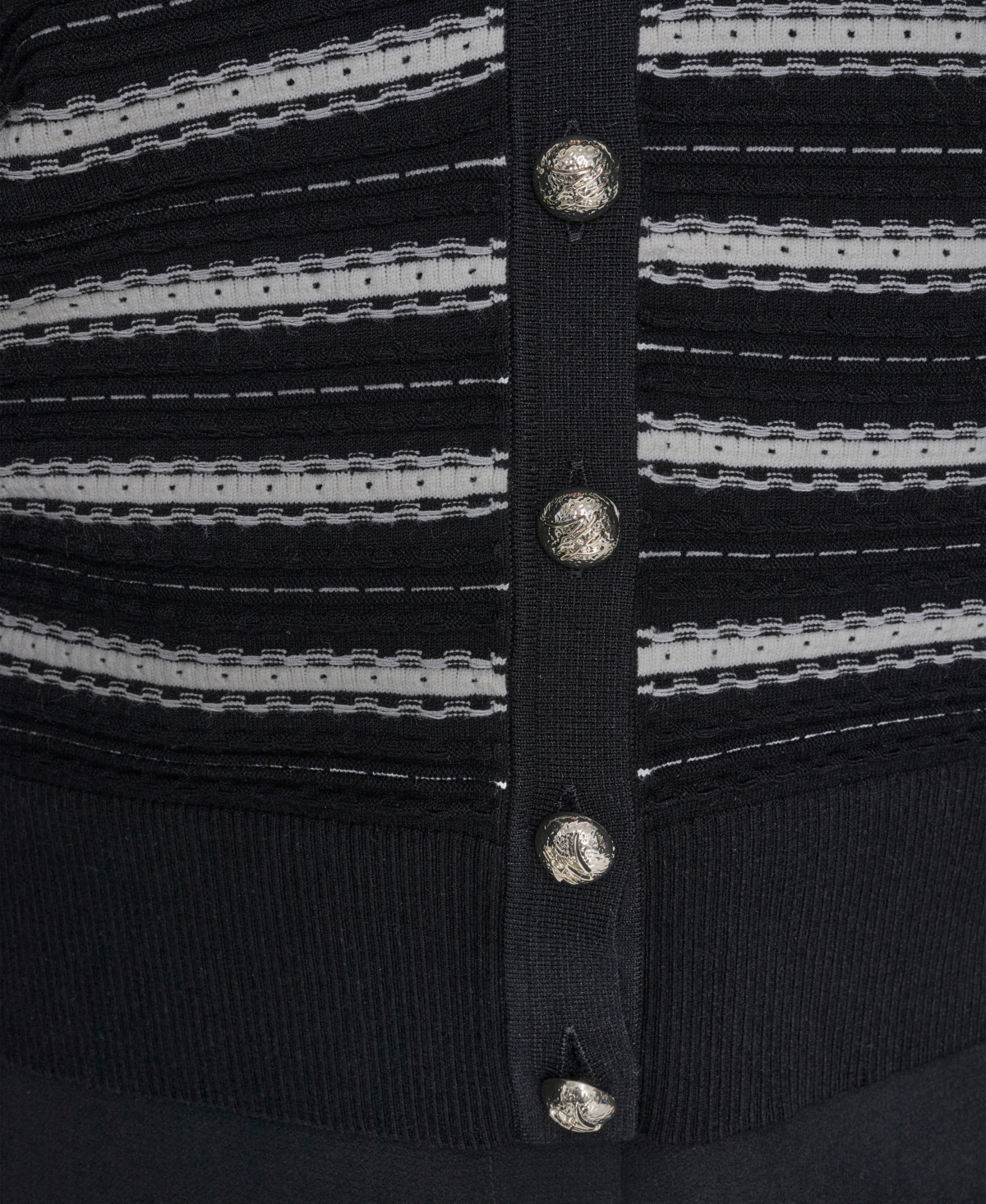 Karl Lagerfeld Paris Women's Striped Crewneck Sweater