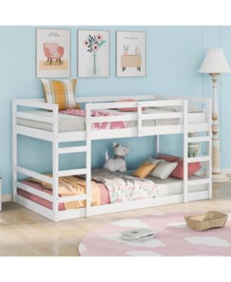 Twin Over Twin Bunk Bed with Ladder