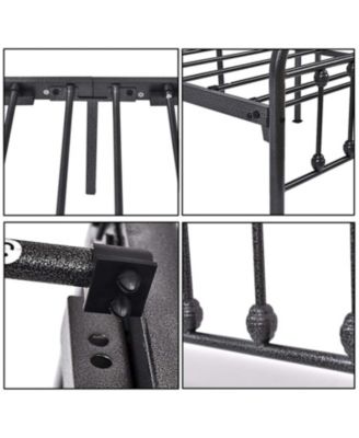 Queen Metal Bed Frame with Vintage Headboard