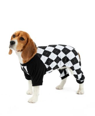 Dog Cotton Argyle Holiday Pajamas