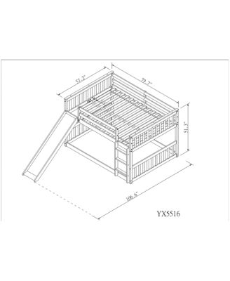 Streamdale Full Over Full Bunk Bed With Slide