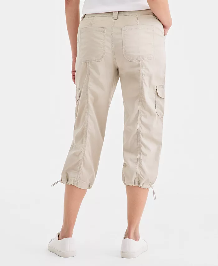 Petite Mid-Rise Cargo Capri Pants - thumbnail 7