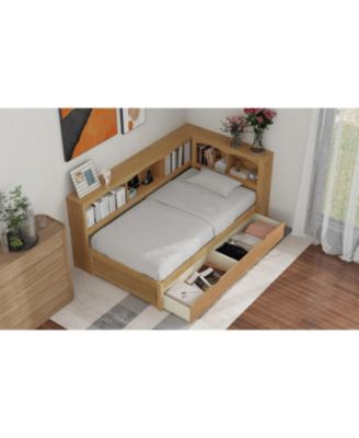 Twin Wood Daybed with Storage & USB