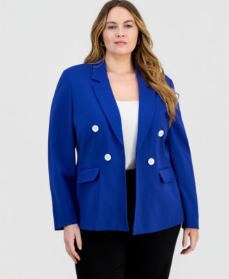 Plus Size Open-Front Jacket
