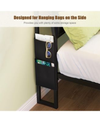 Platform Bed Frame with LED Headboard and Charging Station