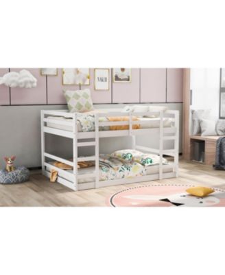  Full Over Full Bunk Bed with Ladder