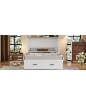 Farmhouse Murphy Bed with Charging & Storage