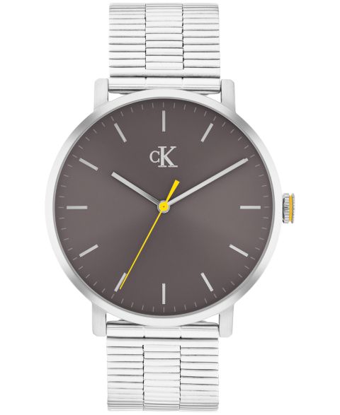 Мужские часы Calvin Klein Real Silver Tone Stainless Steel Mesh Bracelet Watch, 42mm