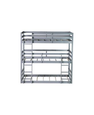 Streamdale Triple Twin Bunk Bed, Detachable, Rubber Wood