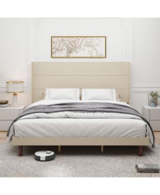 Streamdale Elegant High Headboard Bed 54" Tall, King Size