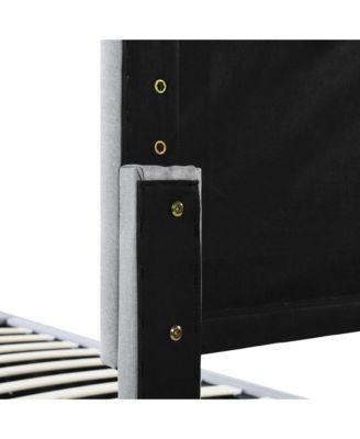 King Size Upholstered Platform Bed with a Hydraulic Storage System