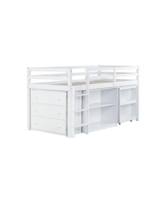  Multifunctional Loft Bed with Storage, Desk, and Safety Features