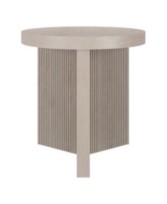 Holm 22" Wide Round Fluted Side Table