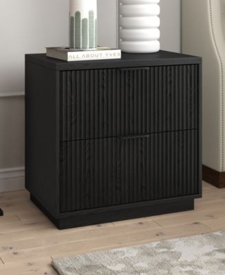 Yarden 24" Wide Rectangular Fluted Nightstand