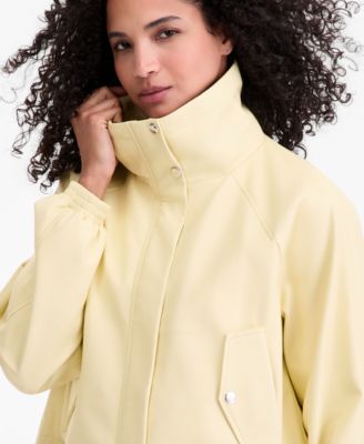 Women's Cropped Faux-Leather Jacket