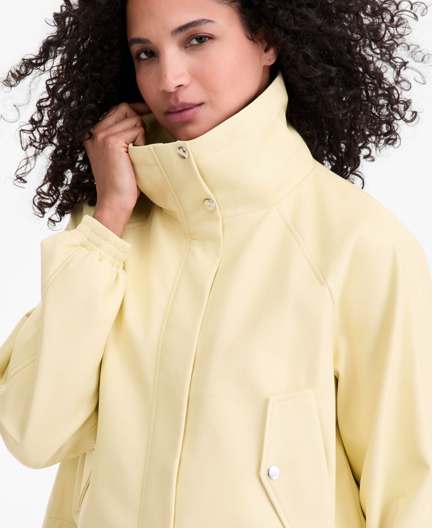 Женская куртка On 34th Cropped Faux-Leather, цвет: Light Daffodil — фото 3
