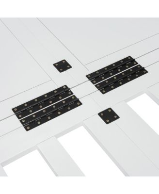 Full Size Murphy Bed with Large Drawer,USB Ports and Outlets,White