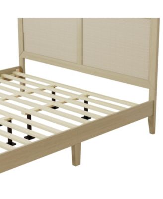 Solid Wood Platform King Bed With