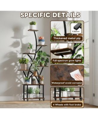 Lighted 8-Tier Plant Stand Indoor
