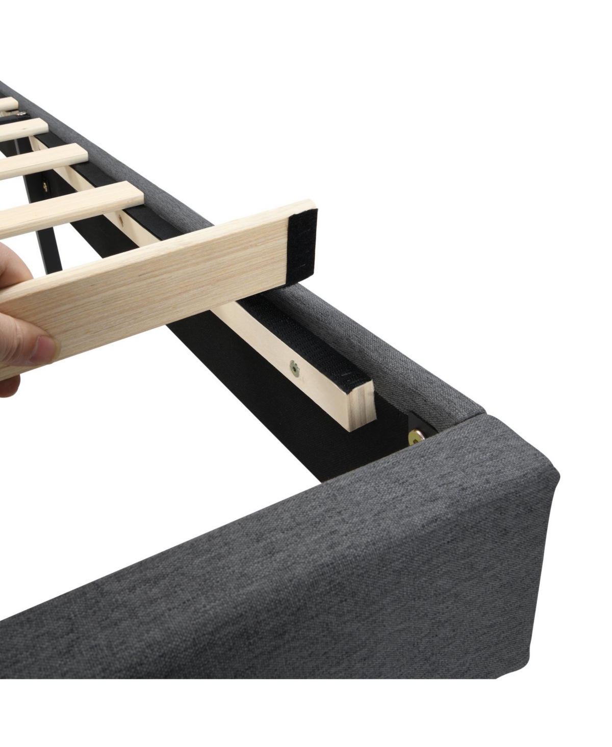 Streamdale Furniture King Upholstered Bed Frame Usb Ports