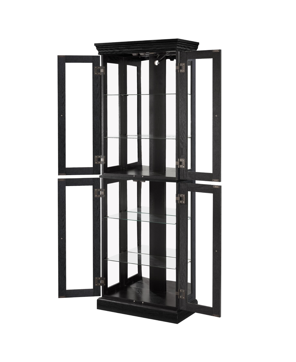 Streamdale Furniture Lighted Glass Curio Cabinet - Living Room, Kitchen, Collectibles